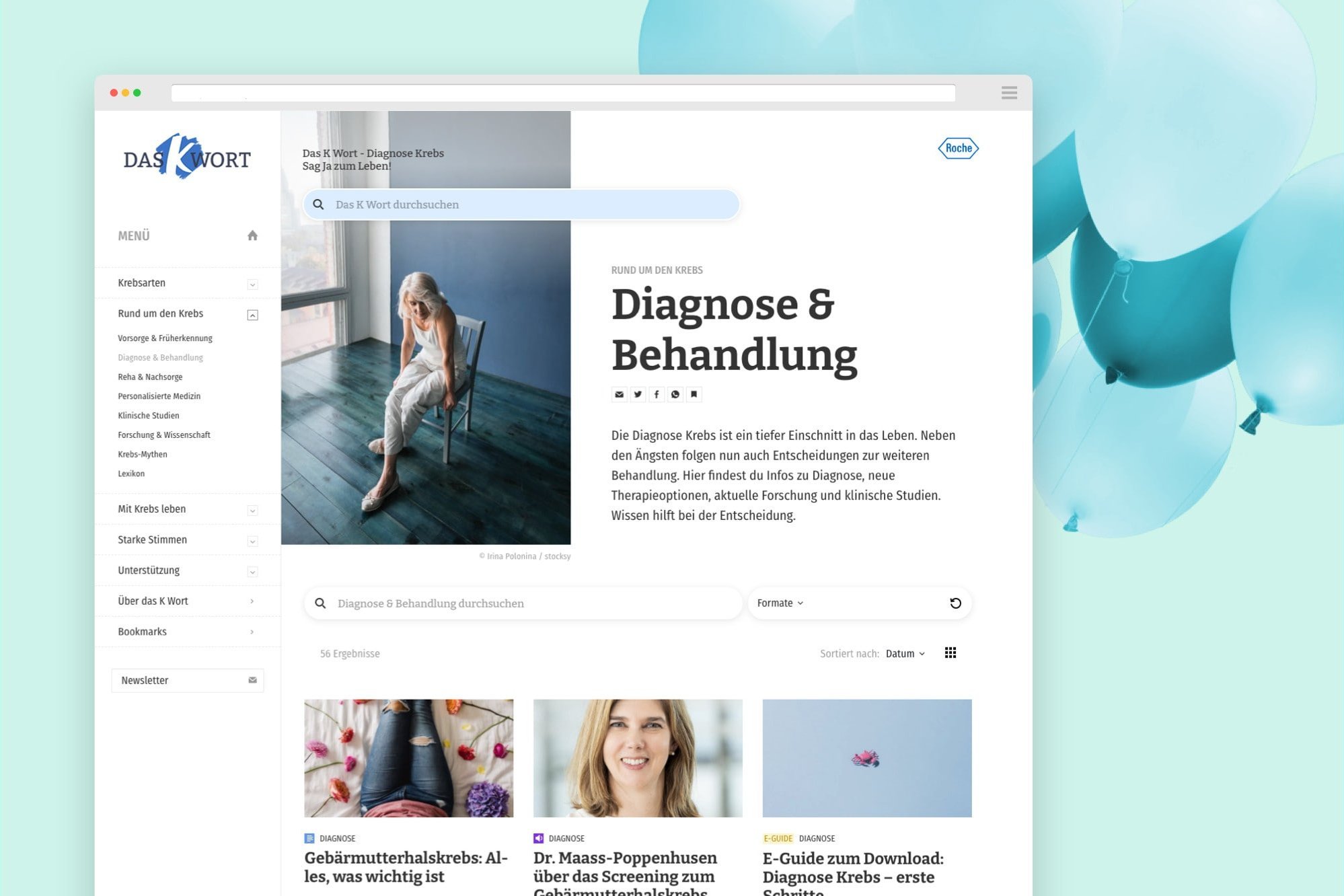 Das K Wort Webseite "Diagnose & Behandlung"